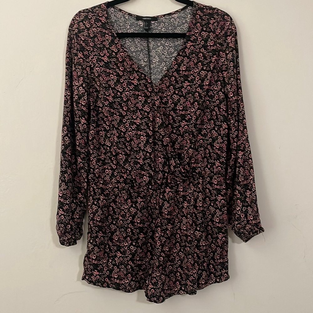 Forever 21 Black floral romper